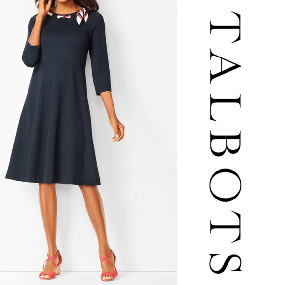talbots navy dress